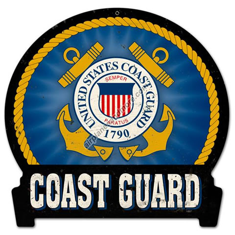 "Coast Guard" Vintage Metal Sign